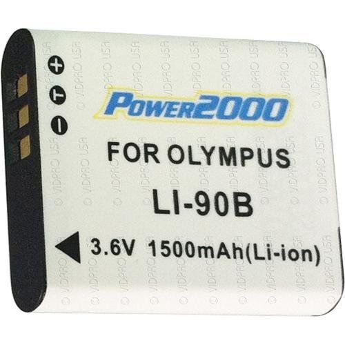 Power2000 Li-90B Replacement Battery for Olympus